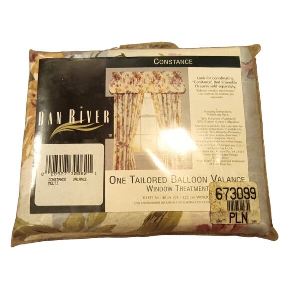 NWT Dan River Floral 90s Balloon Valance 36"x 48" - Picture 3 of 5